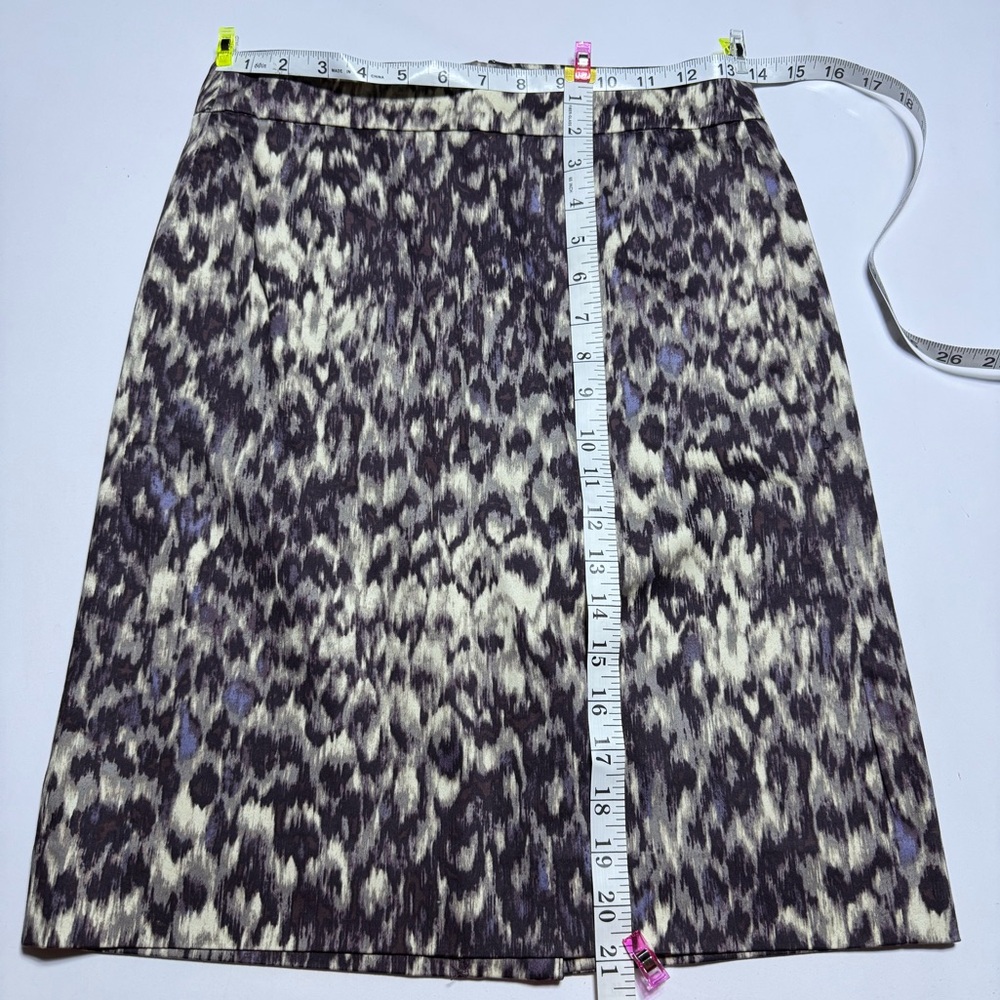 J. Crew Black and Cream Leopard Print A-Line Skirt
